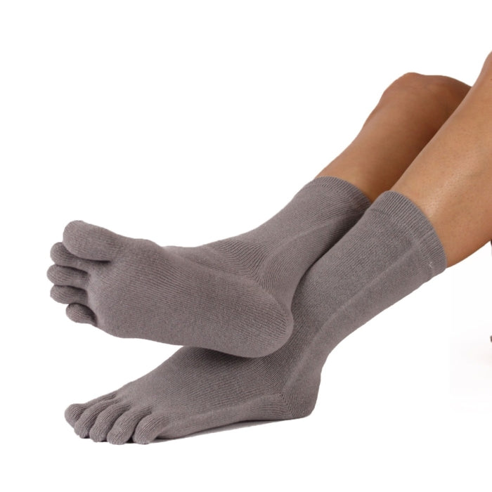 ESSENTIAL - toe socks mid-calf - Smoke