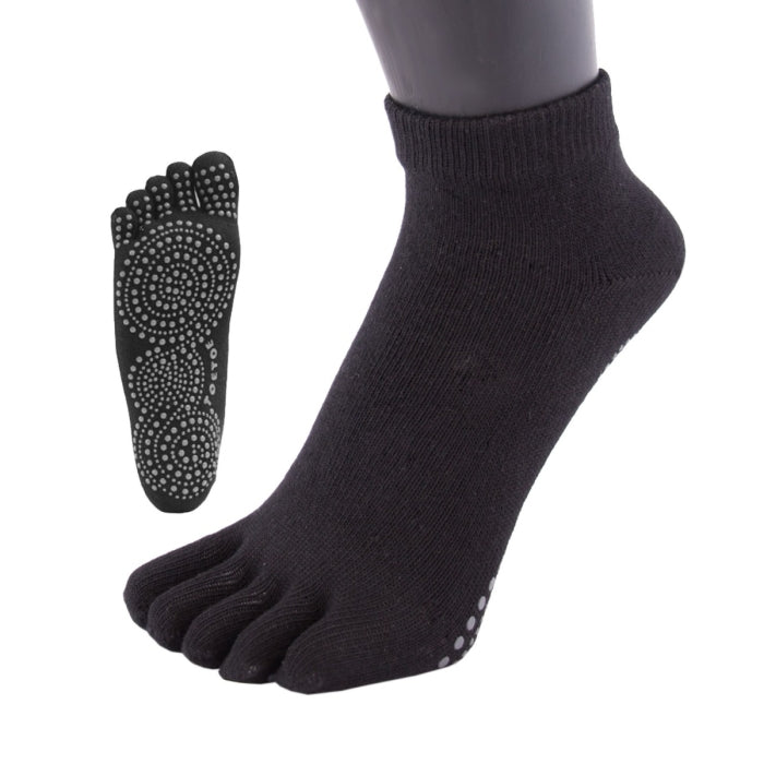 Anti-slip toe socks on Yoga and Pilates Sole Trainer - Black
