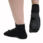 Anti-slip toe socks on Yoga and Pilates Sole Trainer - Black