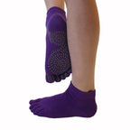 Anti-slip toe socks on Yoga and Pilates Sole Trainer - Purple