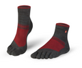 Knitido Midi Outdoor-Zehensocken in Grau und Rot