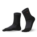 Outdoor toe socks Knitido Hiking black and gray